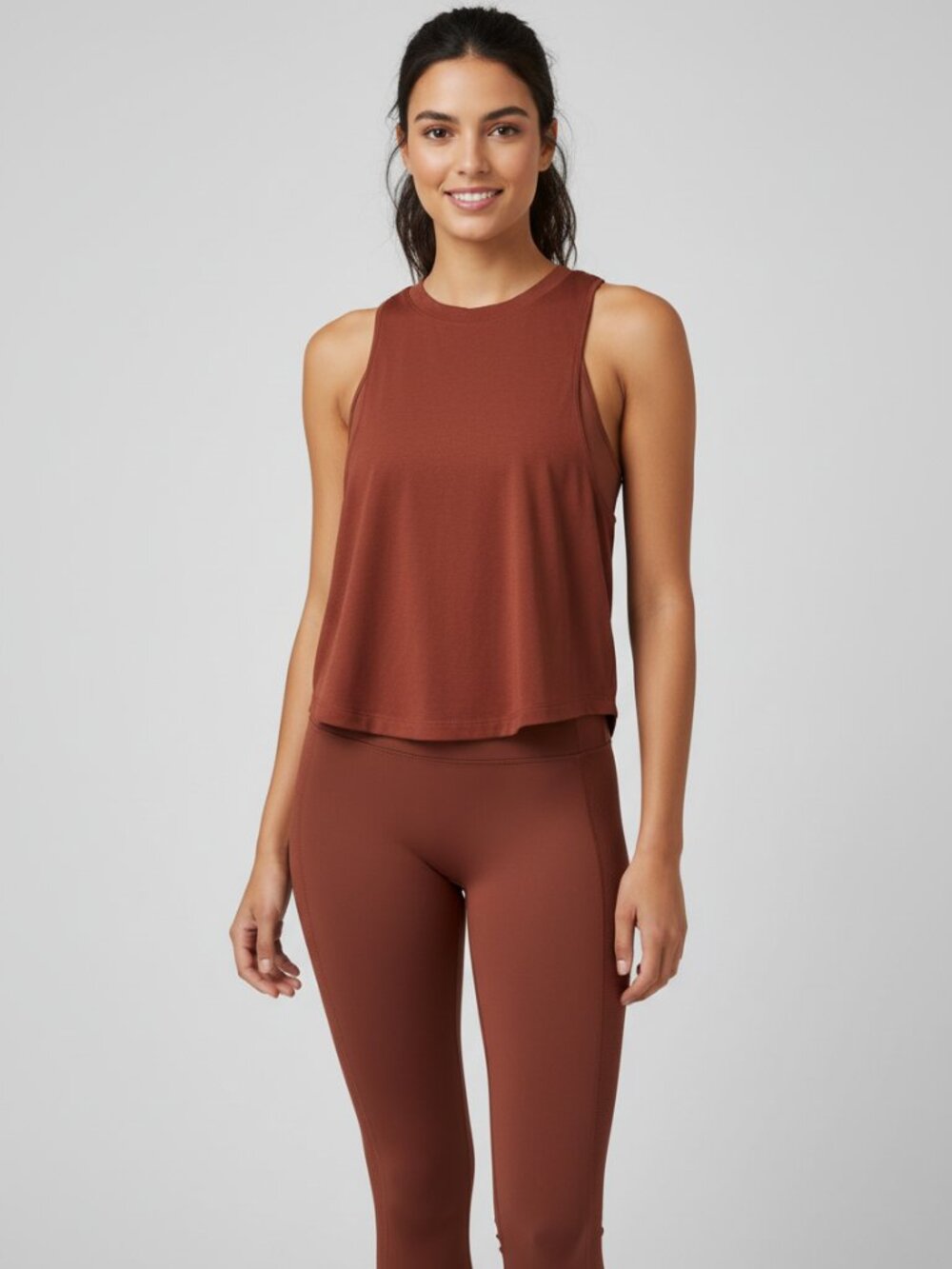 Old Navy Active Ultralite Open Side Tank Top Rust S